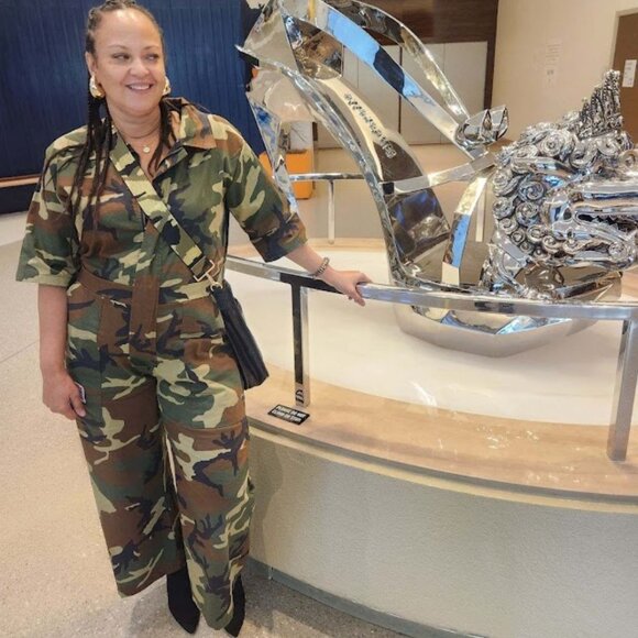 Camo Utility Jumpsuit – Zip Front, Pockets, Statement Style - XXL - Picture 2 of 2